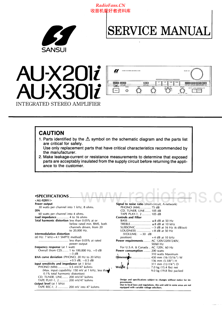 Sansui-AUX201i-int-sm 维修电路原理图.pdf_第1页