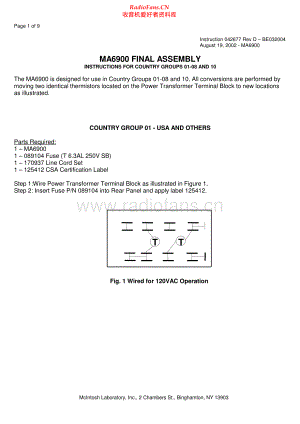 McIntosh-MA6900-int-vc 维修电路原理图.pdf