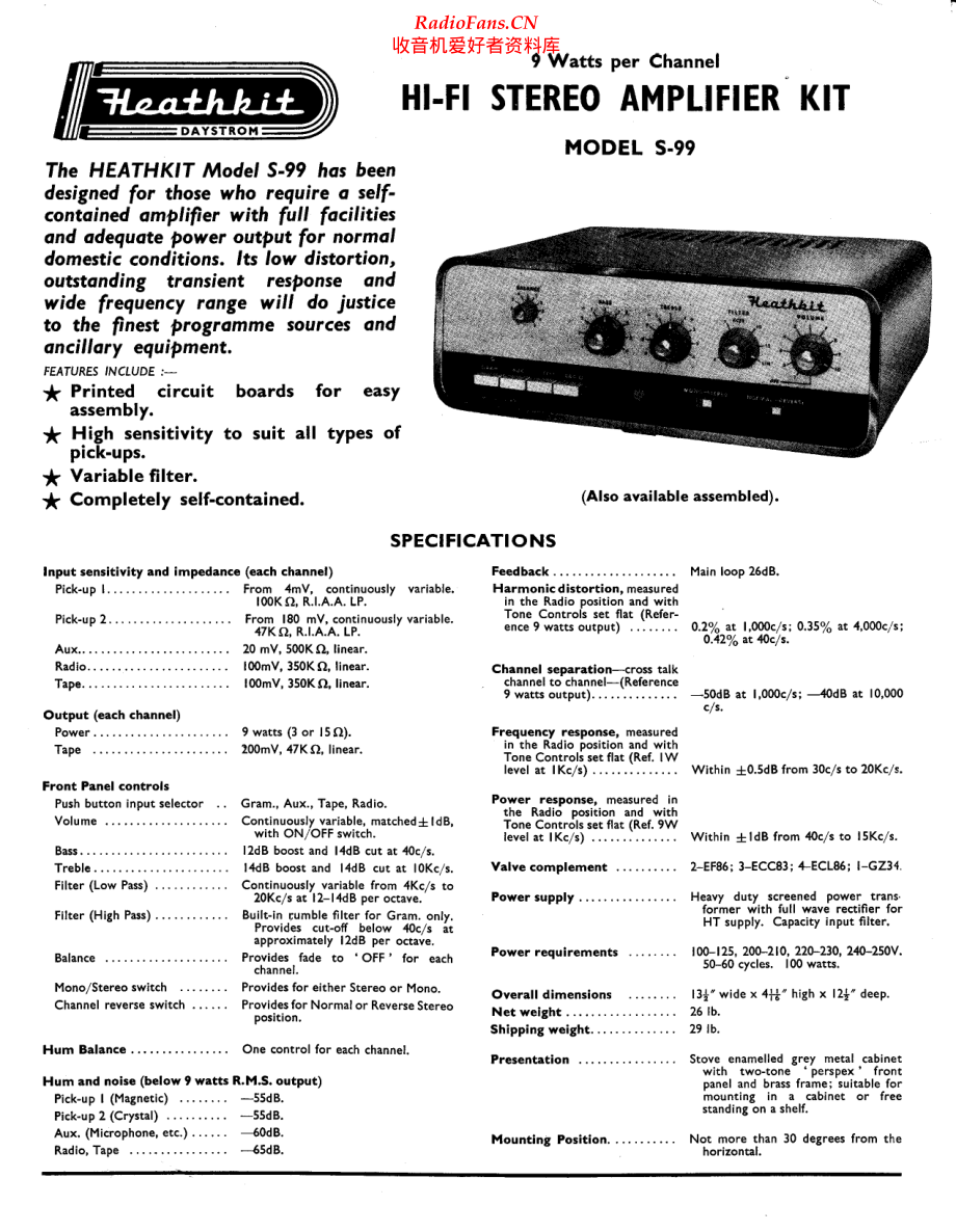 Heathkit-S99-int-sch 维修电路原理图.pdf_第2页