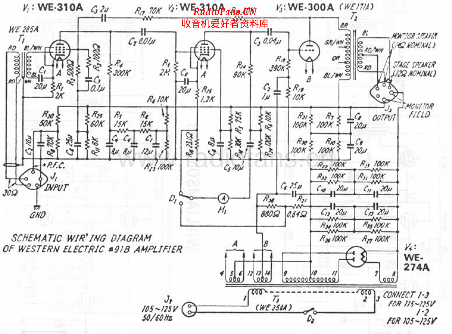 WesternElectric-91B-amp-sch 维修电路原理图.pdf_第1页