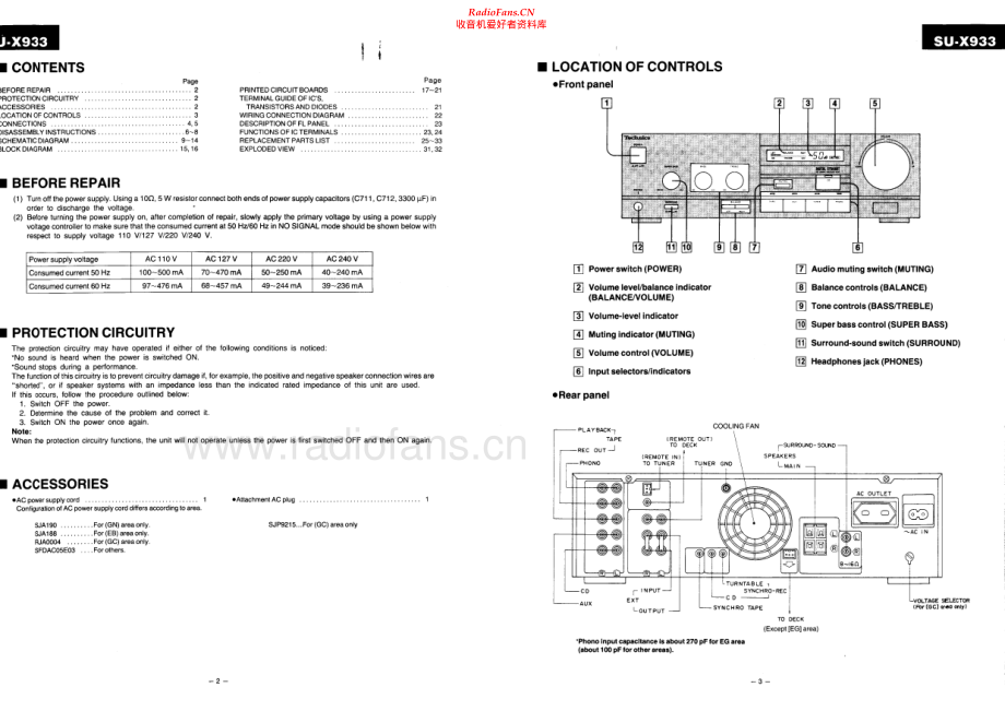 Technics-SUX933-int-sm 维修电路原理图.pdf_第2页