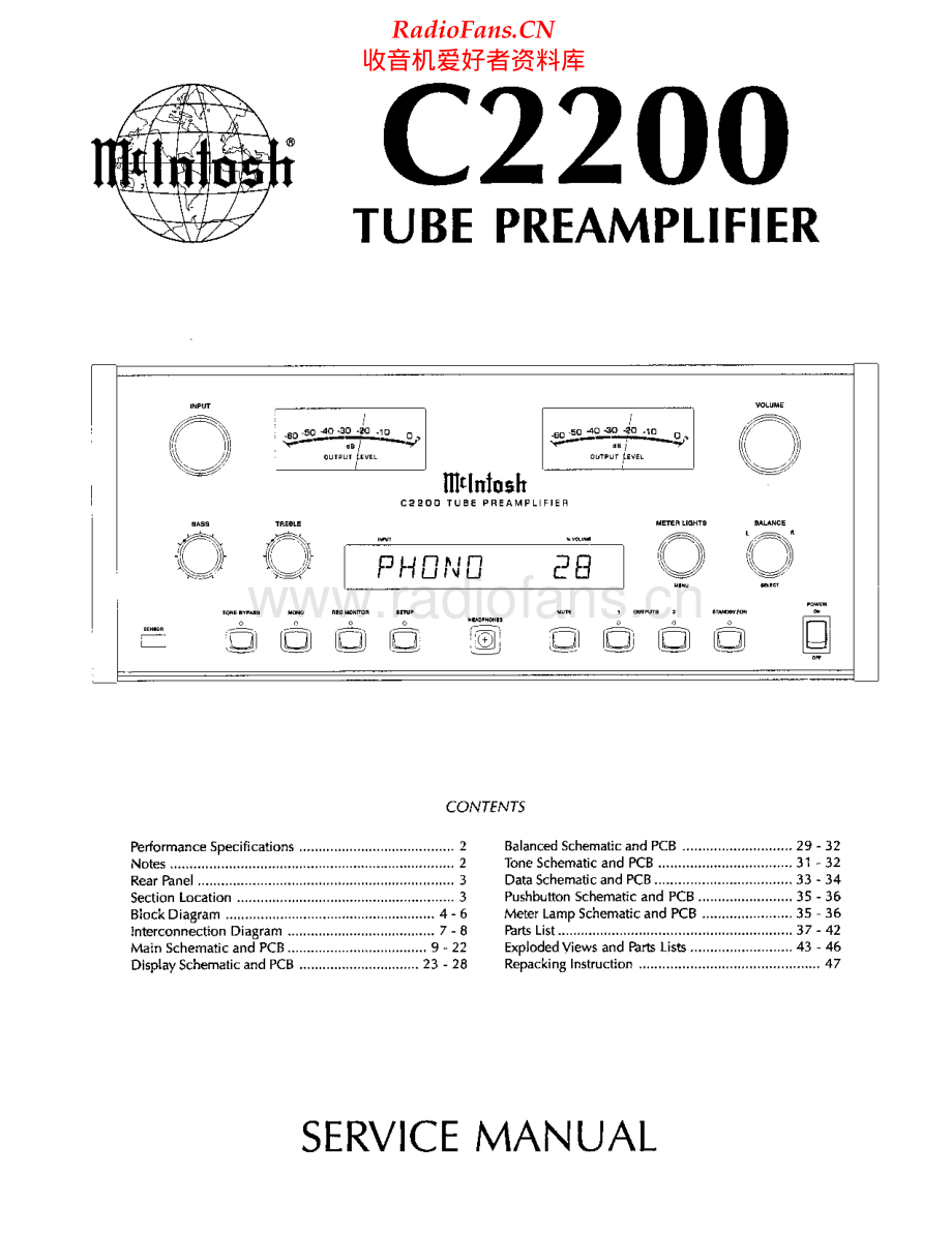 McIntosh-C2200-pre-sm 维修电路原理图.pdf_第1页