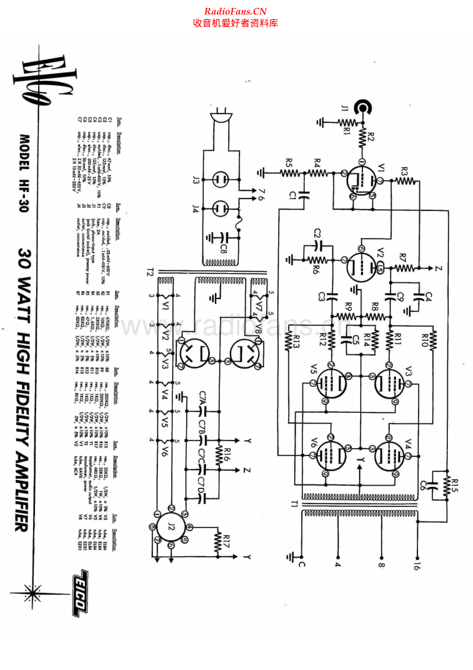 Eico-HF30SAMS-pwr-sch维修电路原理图.pdf_第1页