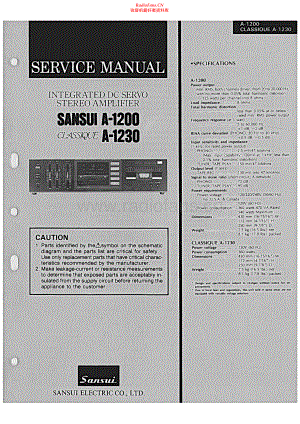 Sansui-A1230-int-sm 维修电路原理图.pdf