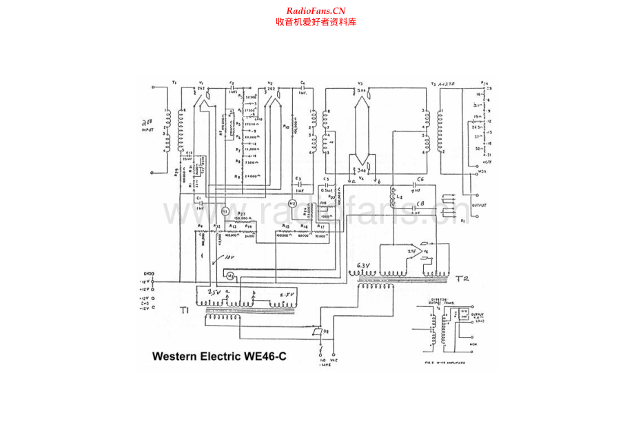 WesternElectric-WE46C-amp-sch 维修电路原理图.pdf_第1页