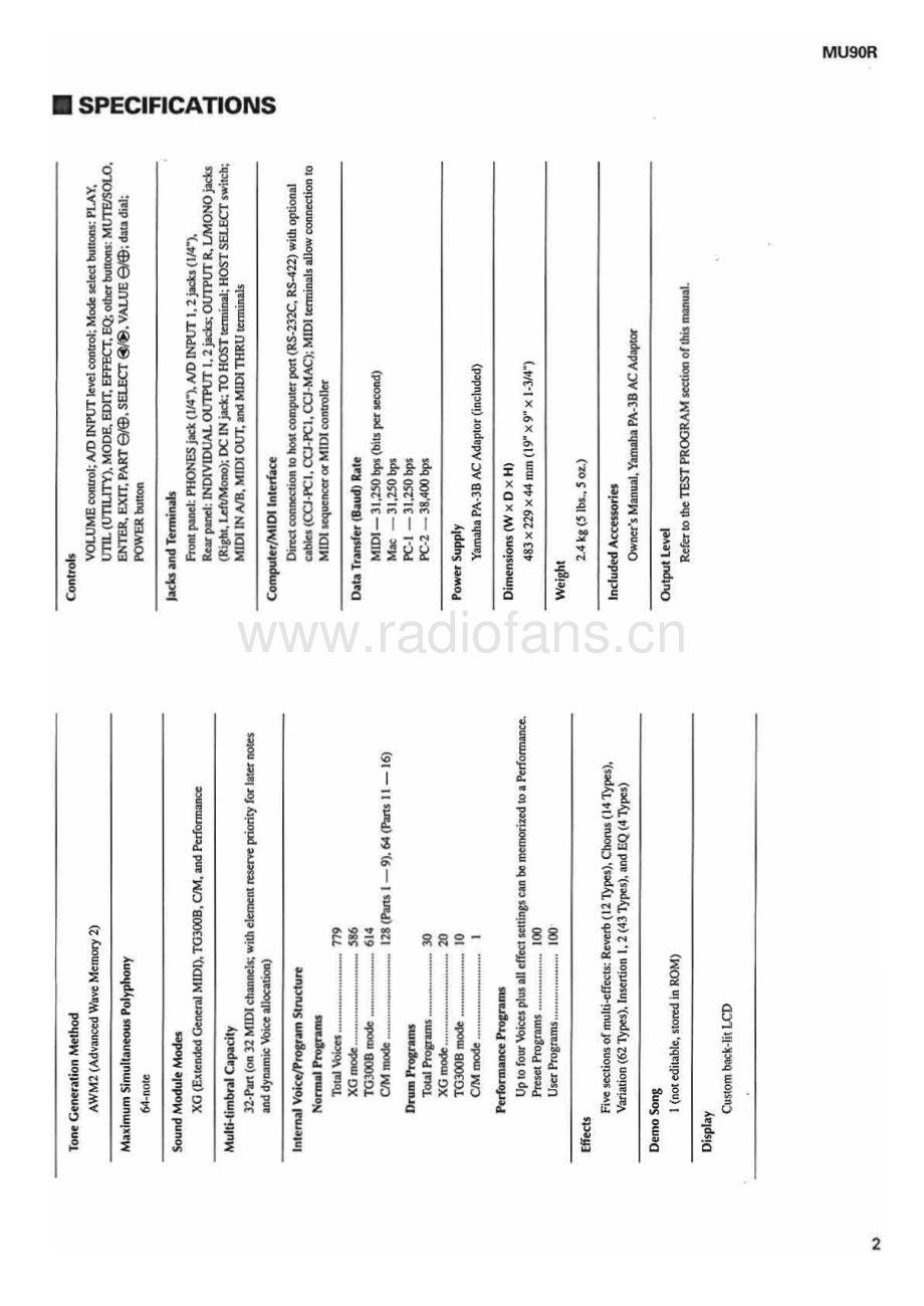 Yamaha-MU90R-tg-sm 维修电路原理图.pdf_第3页