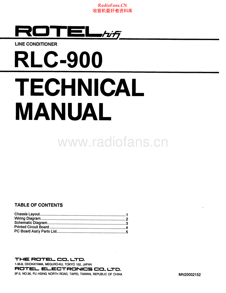 Rotel-RLC900-lc-sm 维修电路原理图.pdf_第1页