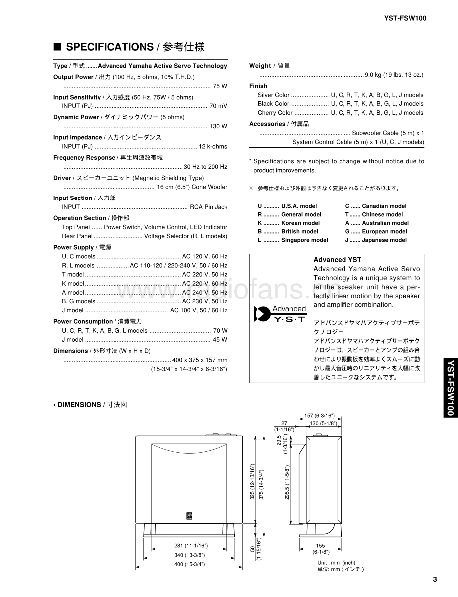 Yamaha-YSTFSW100-sub-sm(1) 维修电路原理图.pdf_第3页