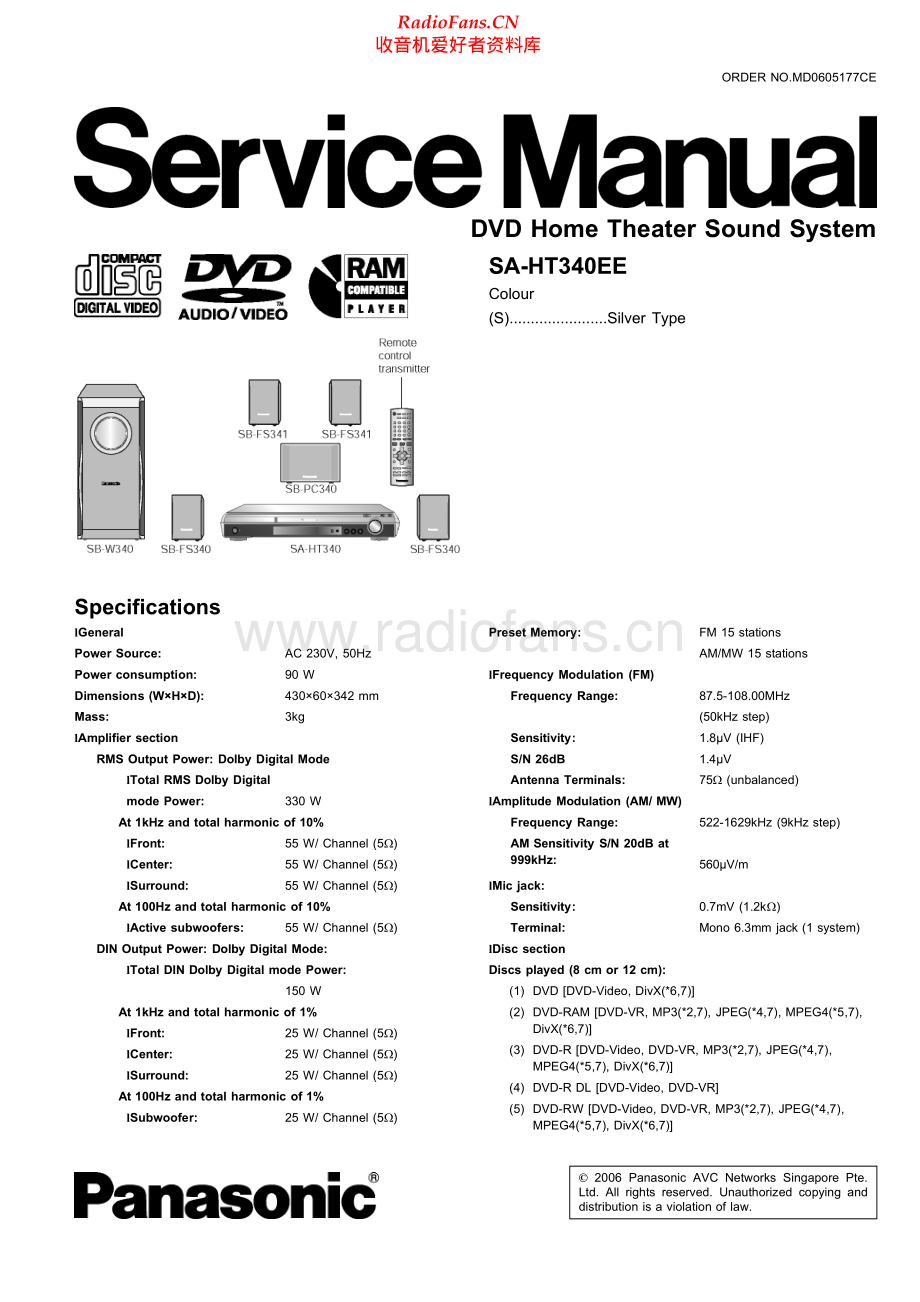 Technics-SAHT340EE-htss-sm 维修电路原理图.pdf_第1页