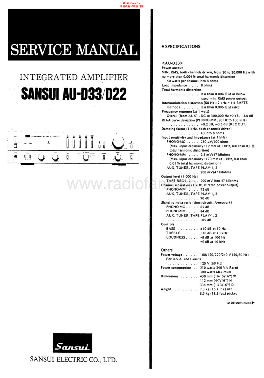 Sansui-AUD22-int-sm 维修电路原理图.pdf_第1页