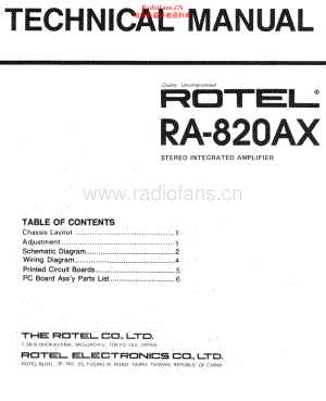 Rotel-RA820AX-int-sm 维修电路原理图.pdf