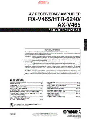 Yamaha-HTR6240-avr-sm 维修电路原理图.pdf