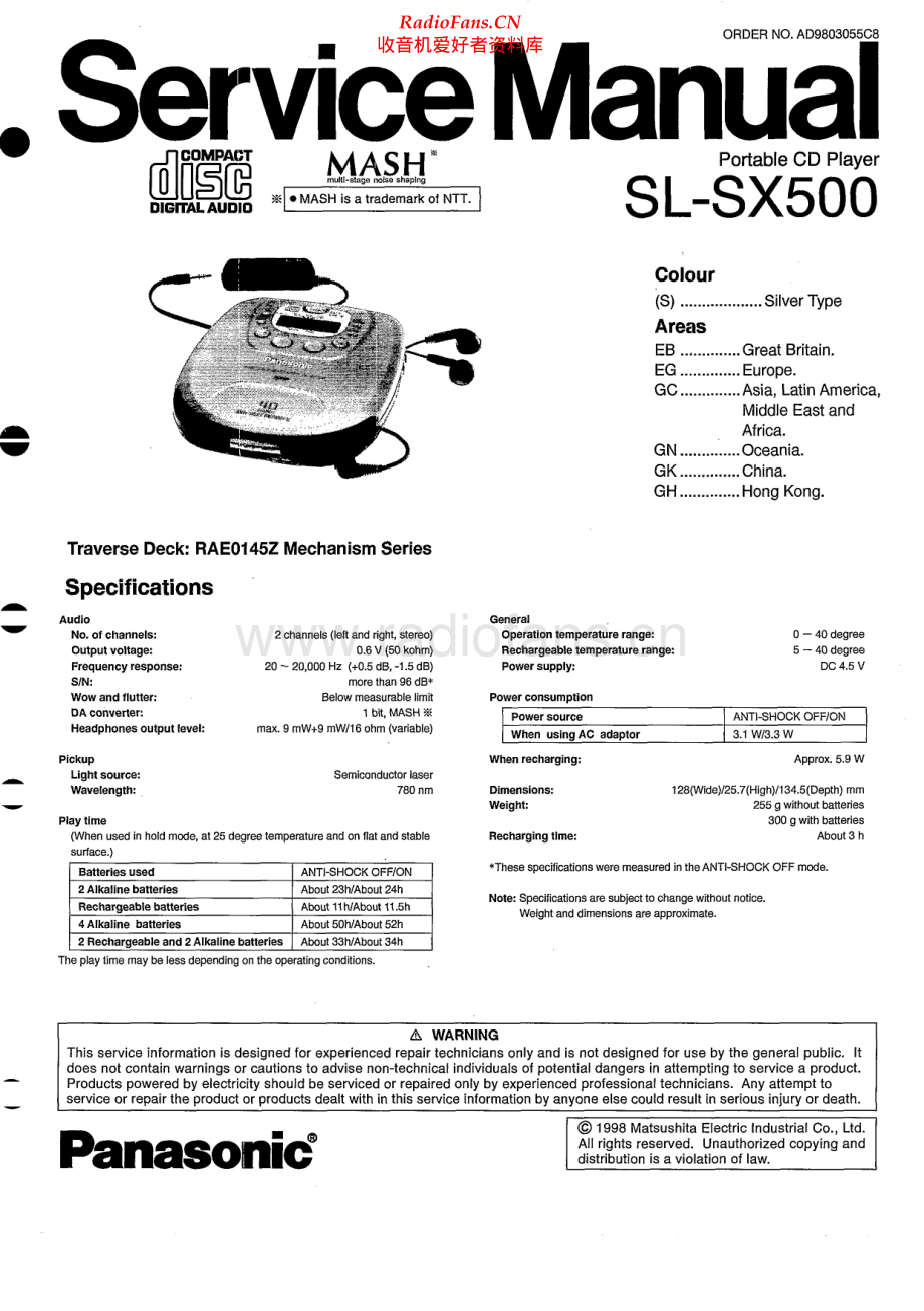 Technics-SLSX500-dm-sm(1) 维修电路原理图.pdf_第1页