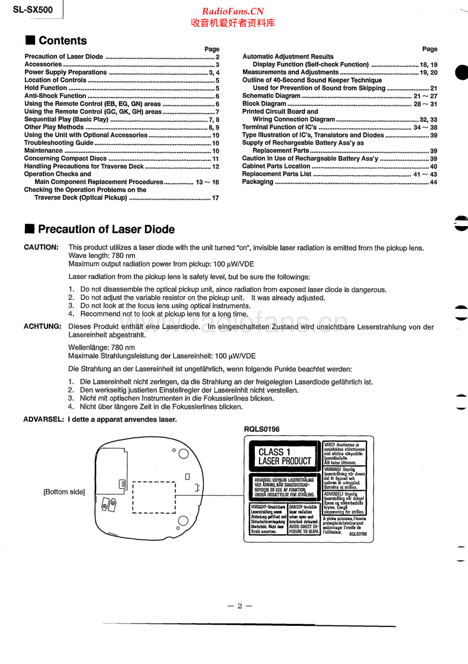 Technics-SLSX500-dm-sm(1) 维修电路原理图.pdf_第2页