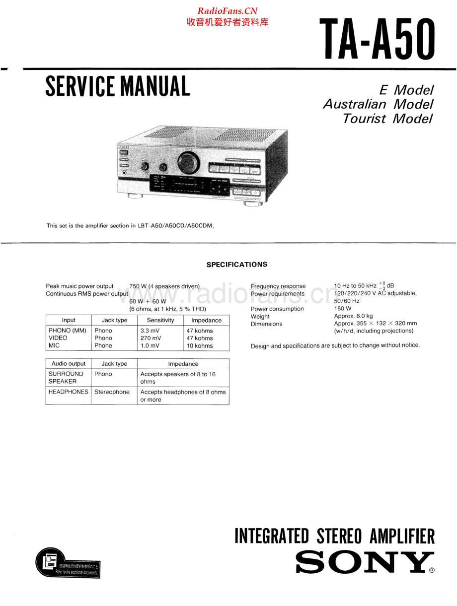 Sony-TAA50-int-sm 维修电路原理图.pdf_第1页