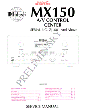 McIntosh-MX150-av-sm 维修电路原理图.pdf