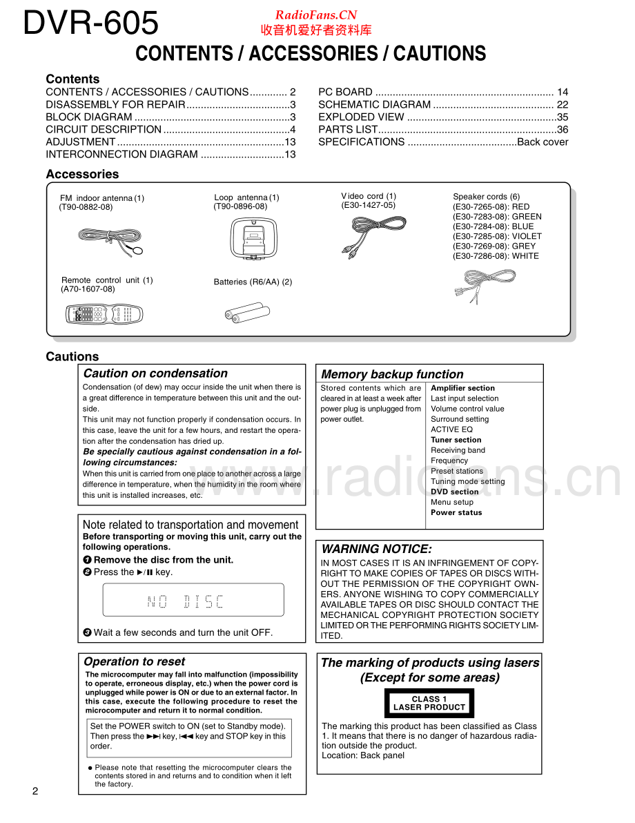 Kenwood-DVR605-avr-sm 维修电路原理图.pdf_第2页