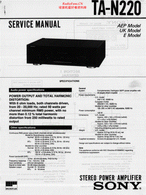 Sony-TAN220-pwr-sm 维修电路原理图.pdf
