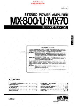 Yamaha-MX70-pwr-sm 维修电路原理图.pdf