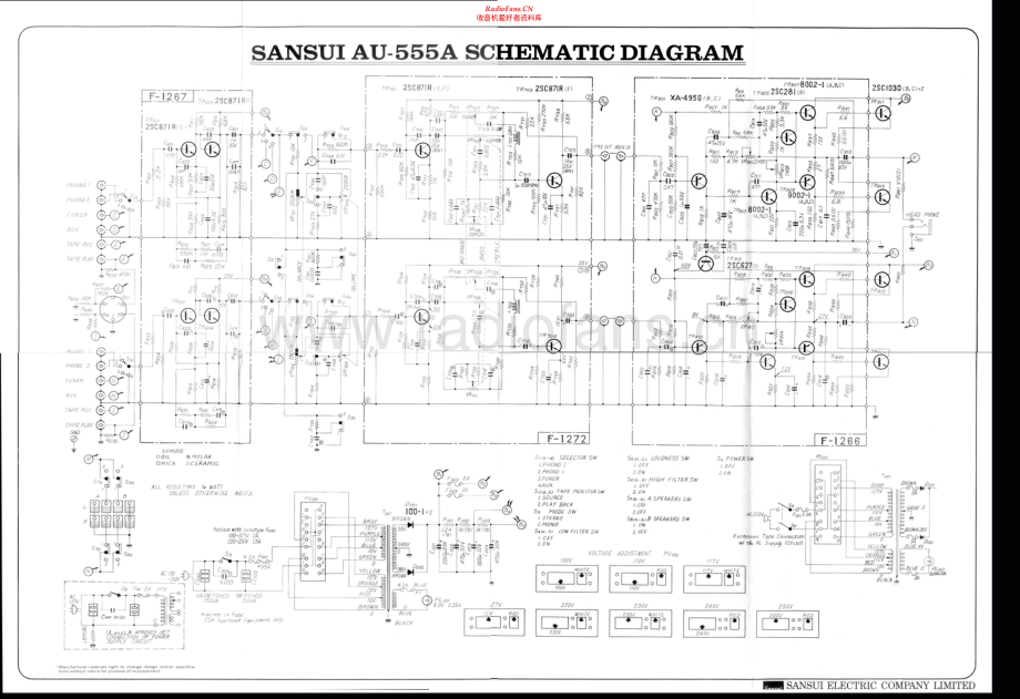 Sansui-AU555A-int-sch 维修电路原理图.pdf_第1页