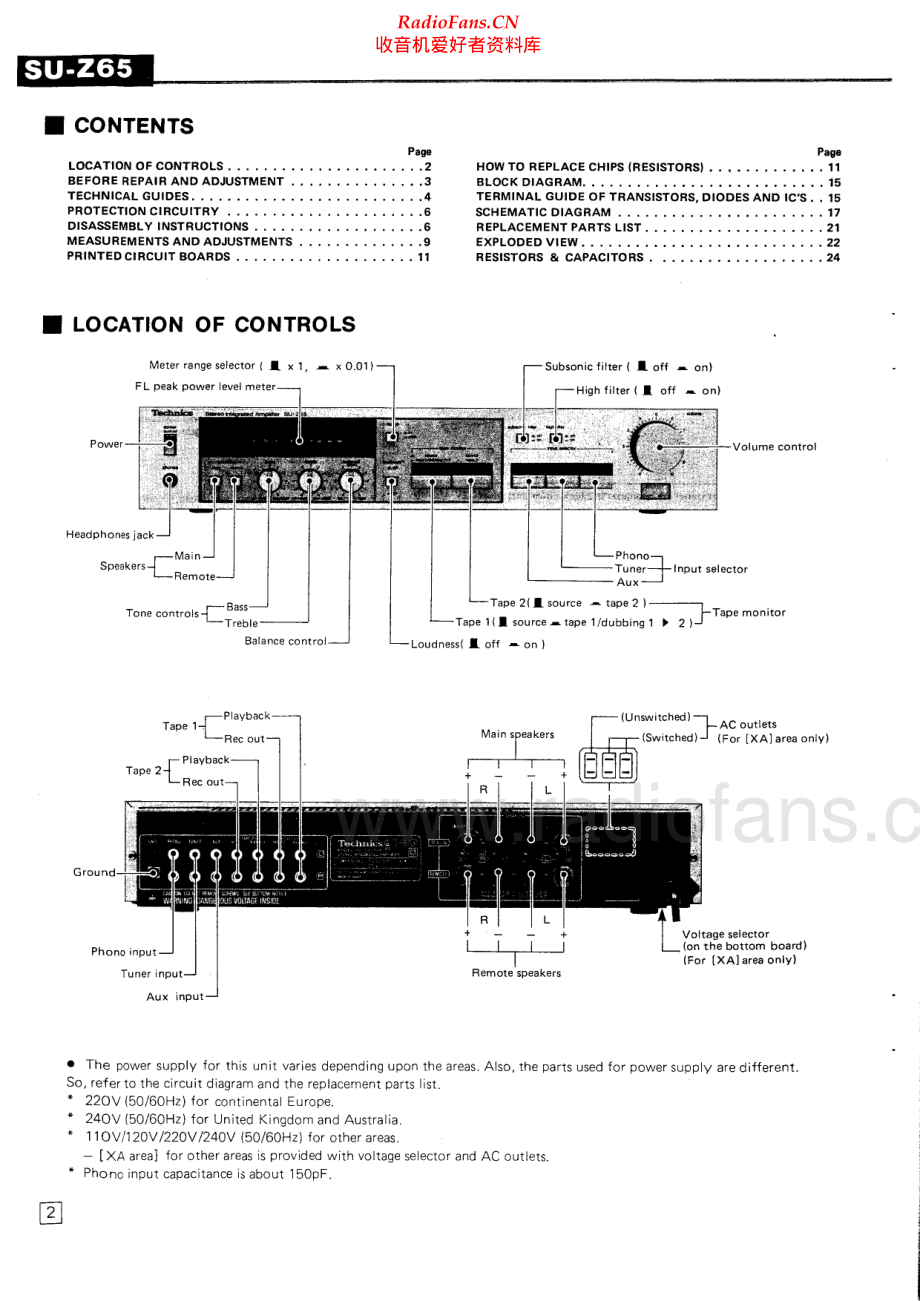 Technics-SUZ65-int-sch 维修电路原理图.pdf_第2页