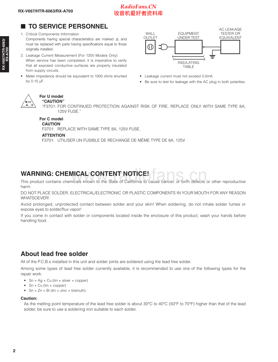 Yamaha-RXV667-avr-sm 维修电路原理图.pdf_第2页