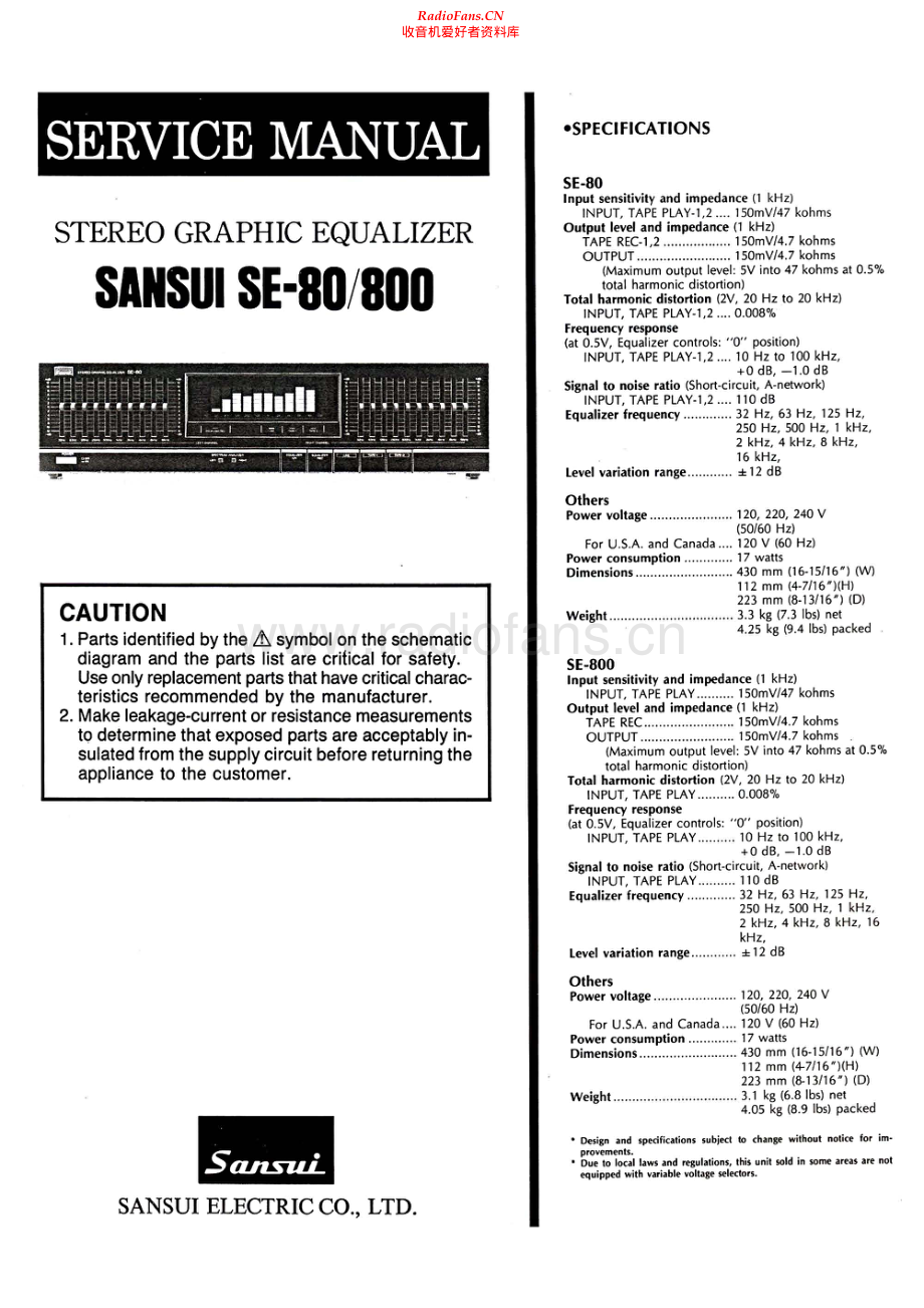 Sansui-SE80-eq-sm 维修电路原理图.pdf_第1页