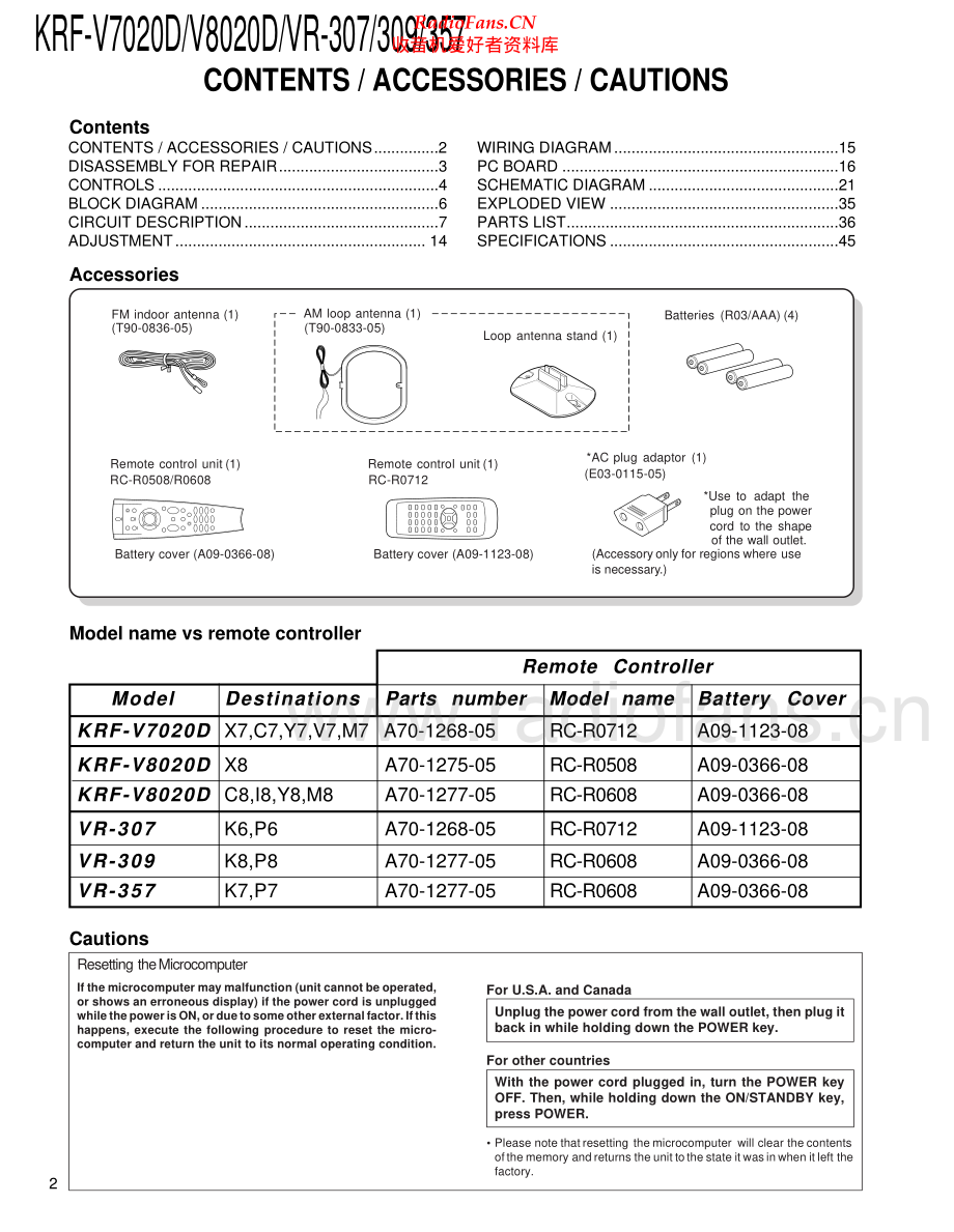 Kenwood-VR307-avr-sm 维修电路原理图.pdf_第2页