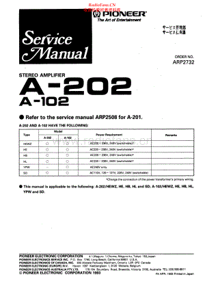Pioneer-A202-int-sm 维修电路原理图.pdf