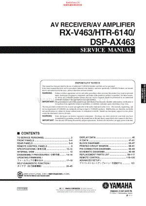 Yamaha-RXV463-avr-sm(1) 维修电路原理图.pdf