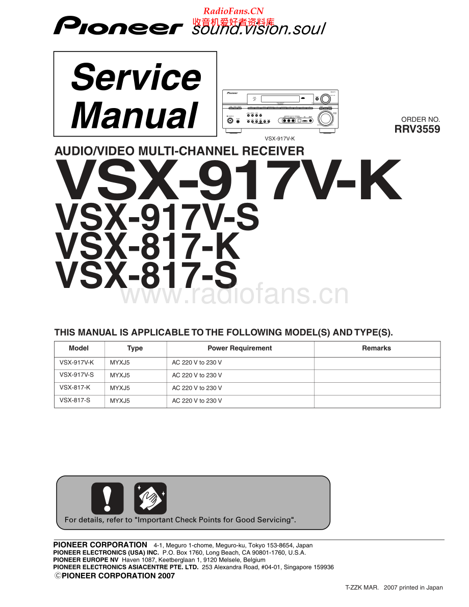 Pioneer-VSX917VS-avr-sm 维修电路原理图.pdf_第1页