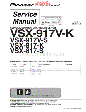 Pioneer-VSX917VS-avr-sm 维修电路原理图.pdf