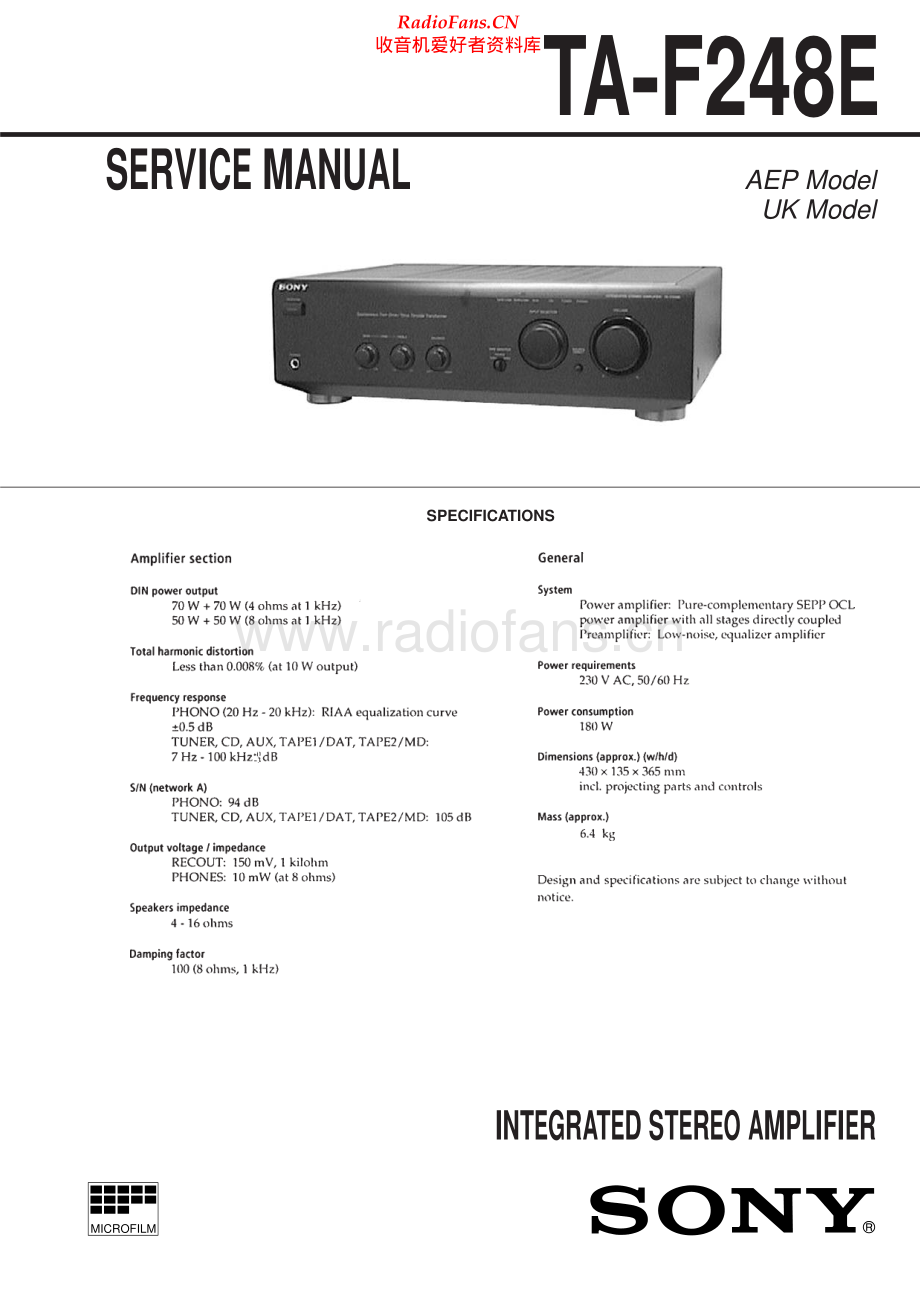 Sony-TAF248E-int-sm 维修电路原理图.pdf_第1页