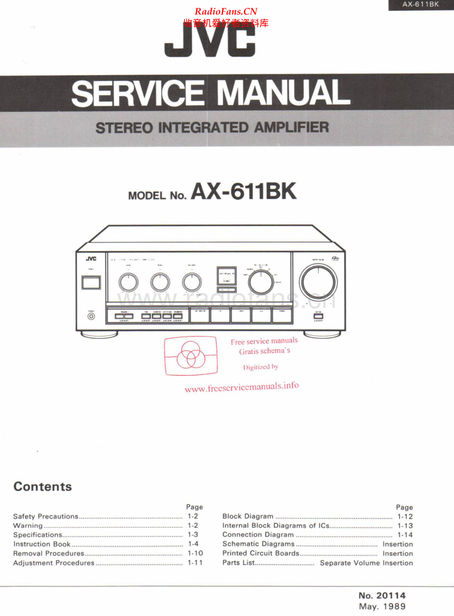 JVC-AX611BK-int-sm 维修电路原理图.pdf_第1页