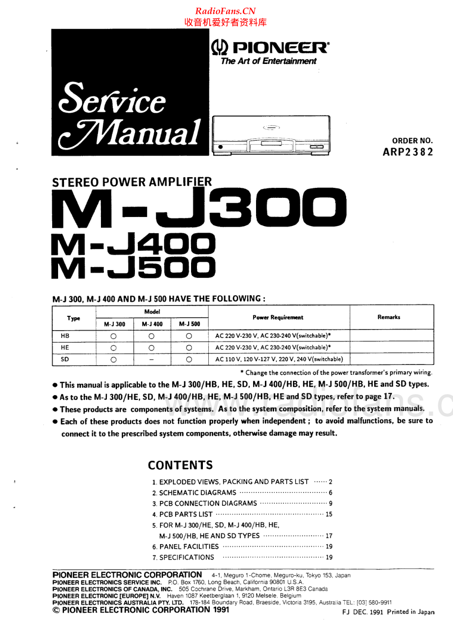 Pioneer-MJ500-pwr-sm 维修电路原理图.pdf_第1页