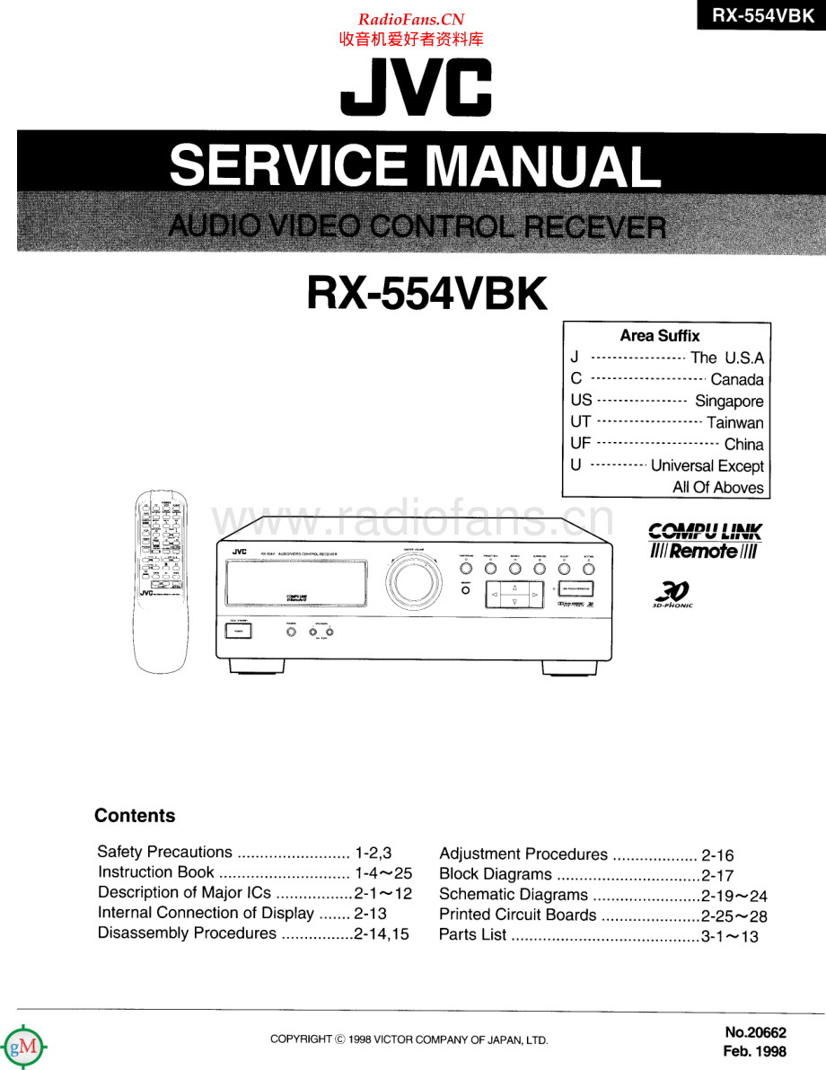 JVC-RX554VBK-avr-sm 维修电路原理图.pdf_第1页