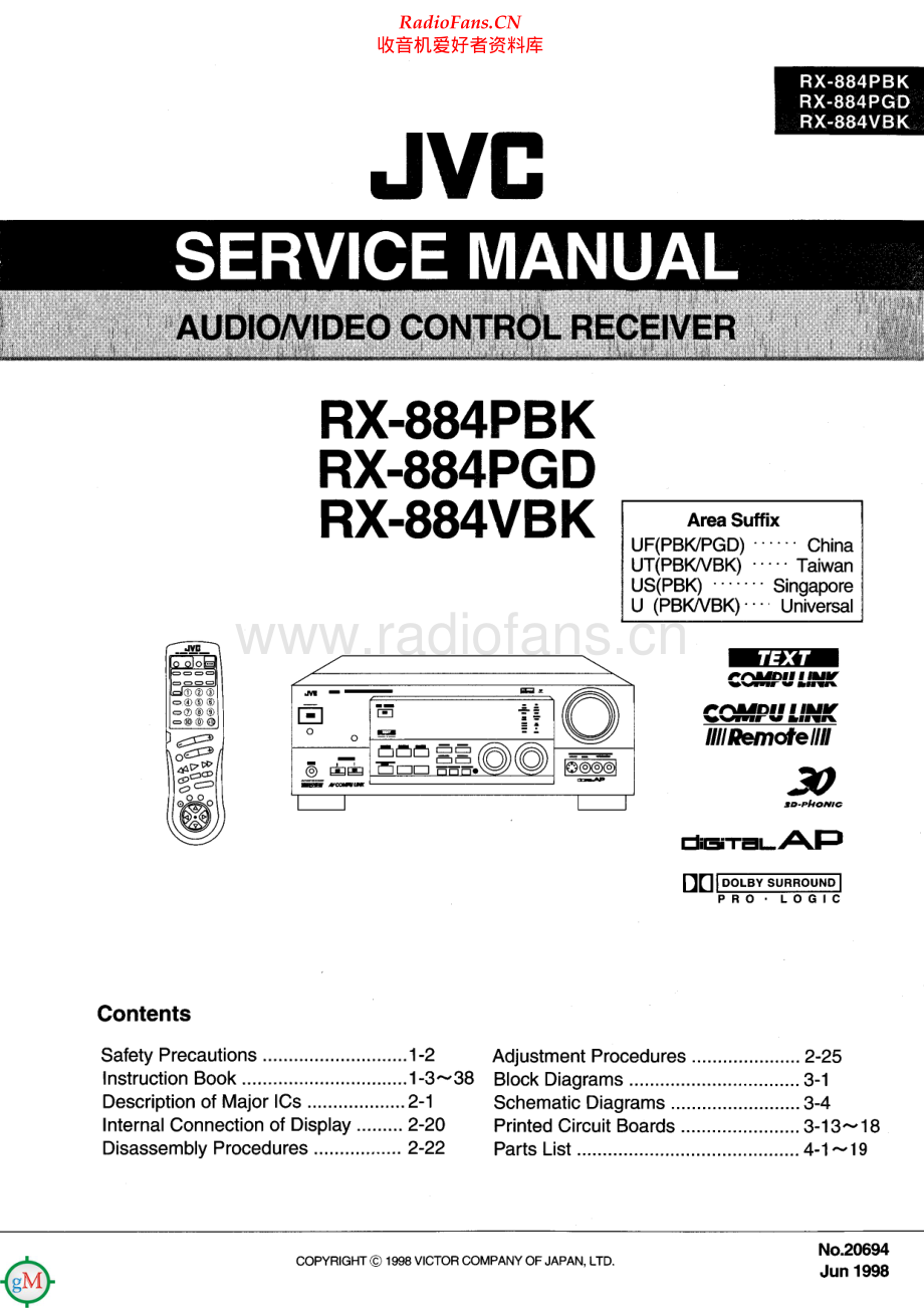 JVC-RX884VBK-avr-sm 维修电路原理图.pdf_第1页