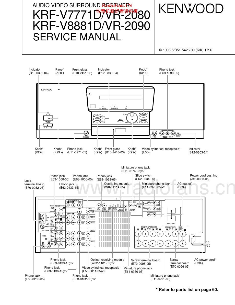 Kenwood-KRFV7771D-avr-sm 维修电路原理图.pdf_第1页