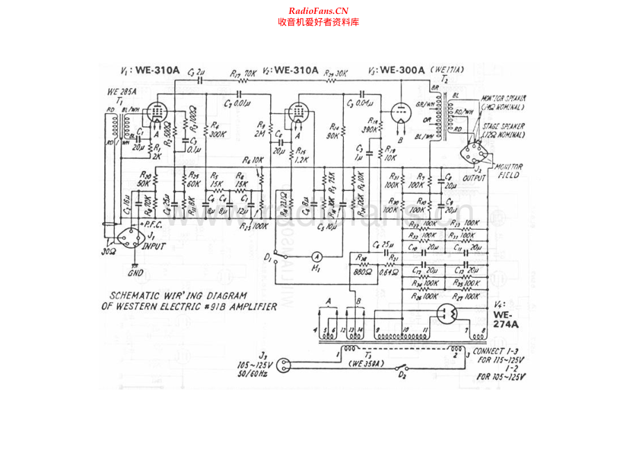 WesternElectric-WE91B-amp-sch 维修电路原理图.pdf_第1页