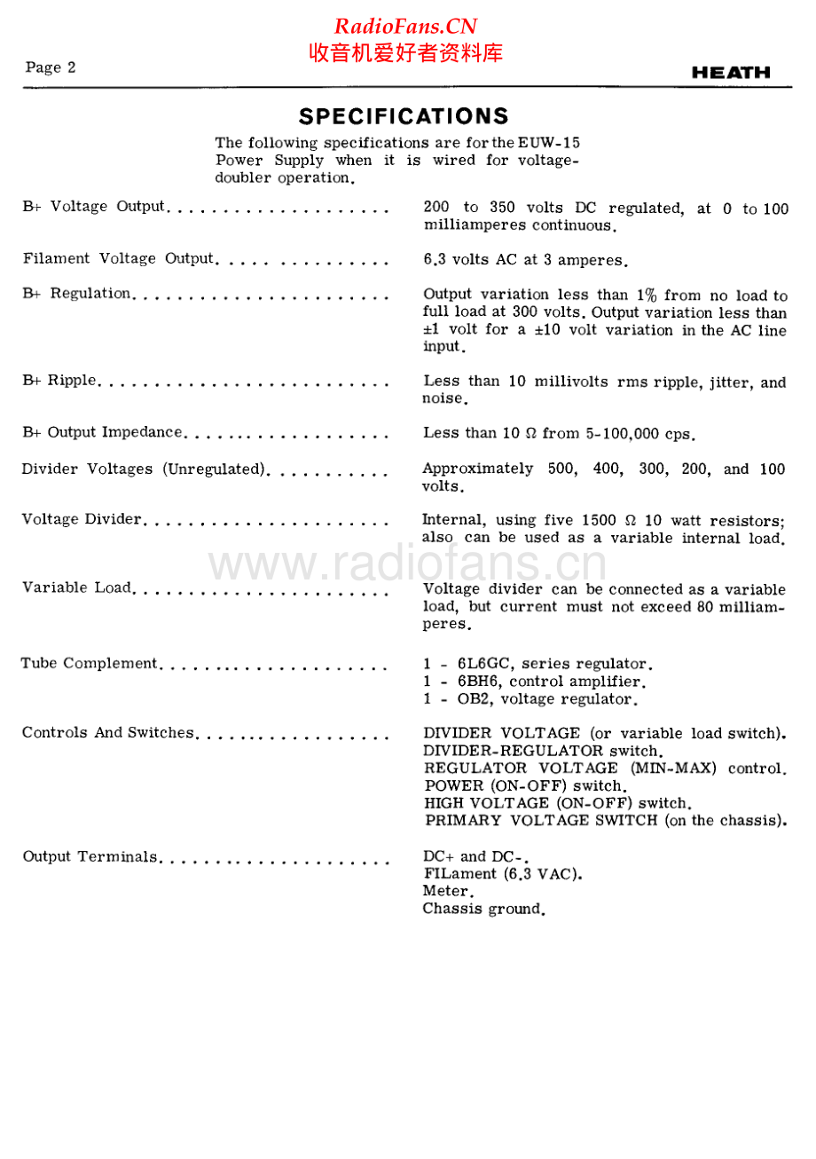 Heathkit-EUW15-psu-sch 维修电路原理图.pdf_第1页