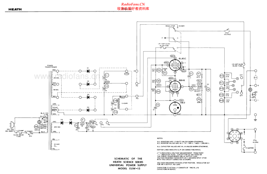 Heathkit-EUW15-psu-sch 维修电路原理图.pdf_第2页