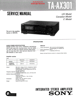 Sony-TAAX301-int-sm 维修电路原理图.pdf