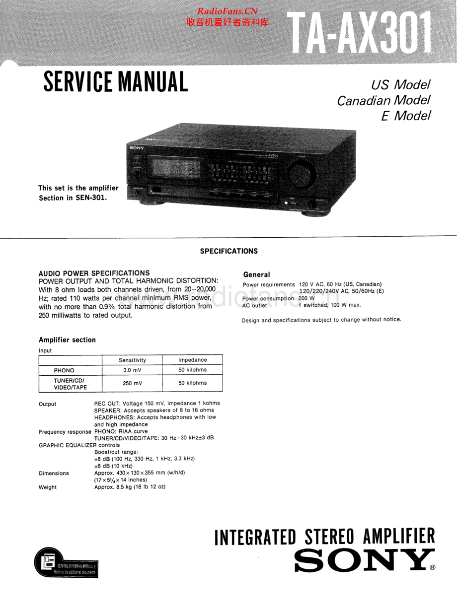 Sony-TAAX301-int-sm 维修电路原理图.pdf_第1页