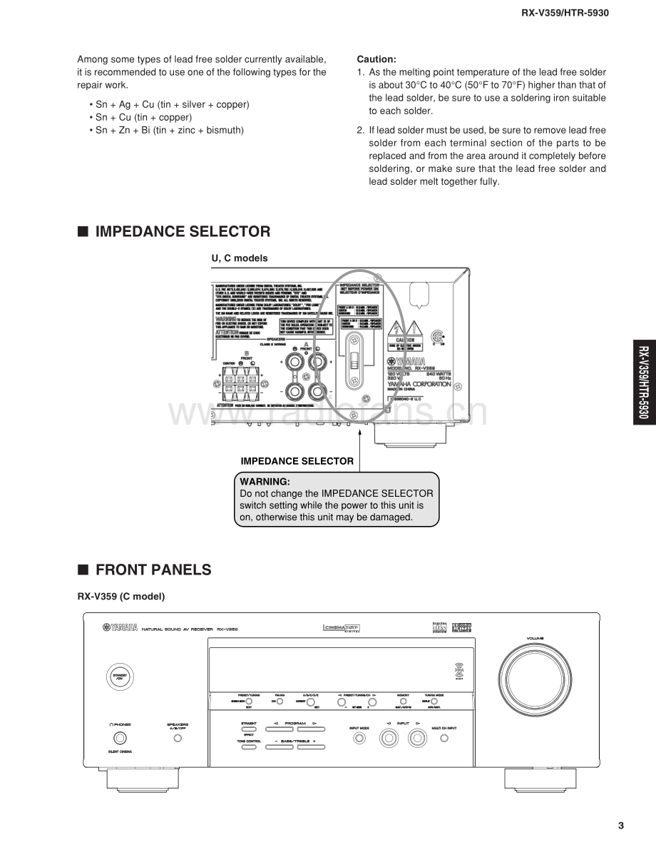 Yamaha-RXV359-avr-sm(1) 维修电路原理图.pdf_第3页