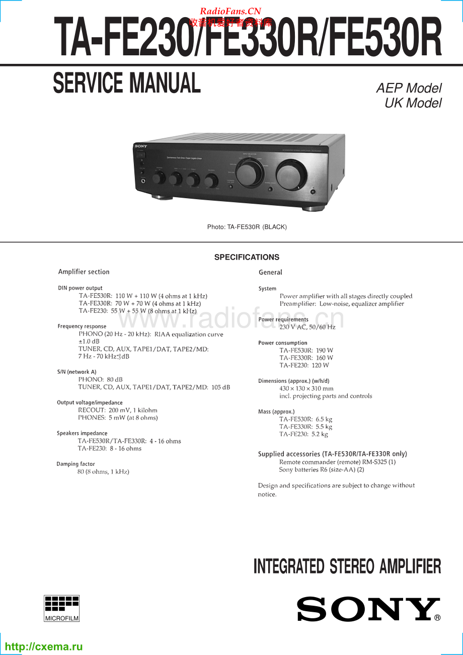 Sony-TAFE330R-int-sm 维修电路原理图.pdf_第1页