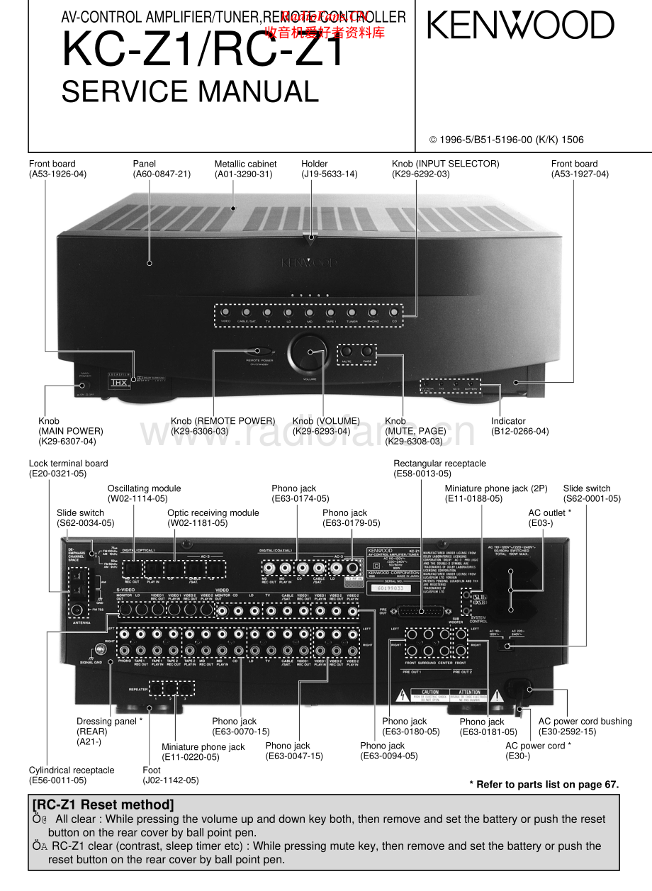 Kenwood-RCZ1-rem-sm 维修电路原理图.pdf_第1页