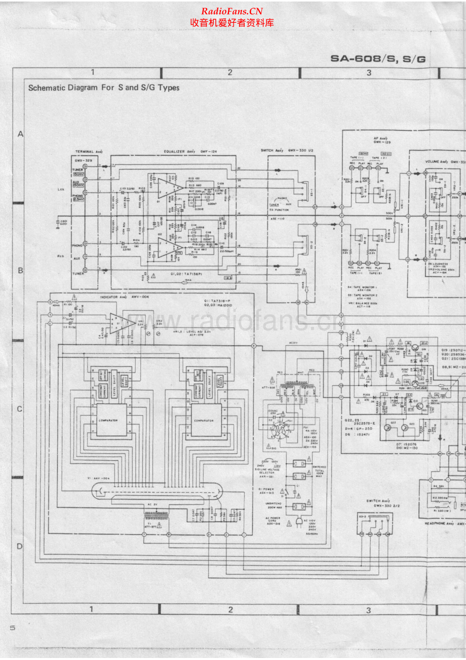 Pioneer-SA608-int-sch 维修电路原理图.pdf_第1页