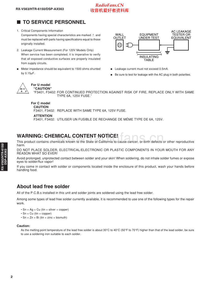 Yamaha-DSPAX563-avr-sm1 维修电路原理图.pdf_第2页