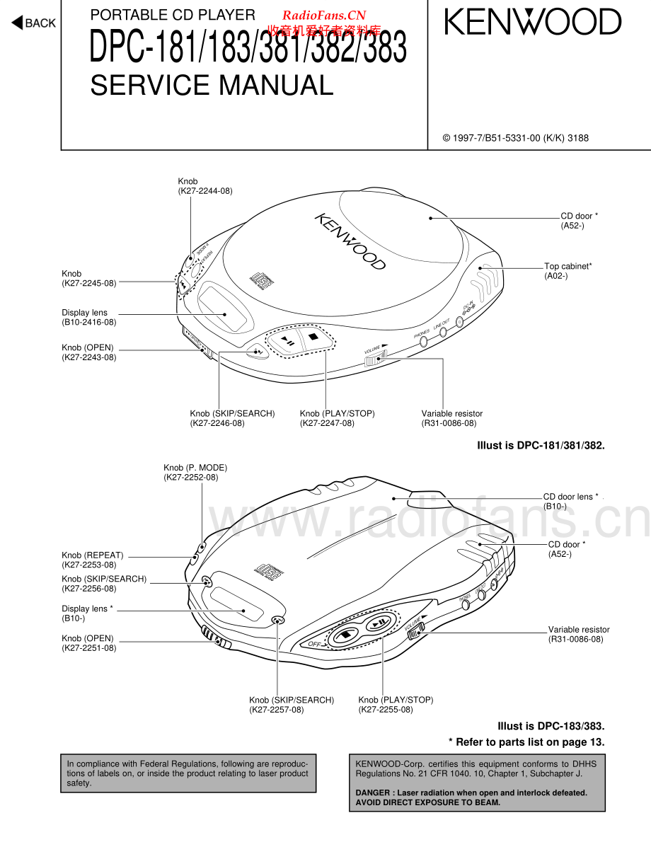 Kenwood-DPC382-dm-sm 维修电路原理图.pdf_第1页