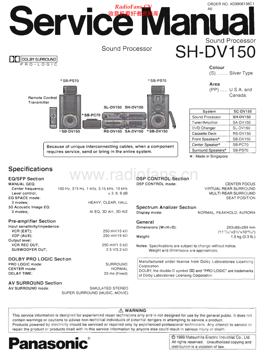 Technics-SHDV150-sp-sm 维修电路原理图.pdf_第1页